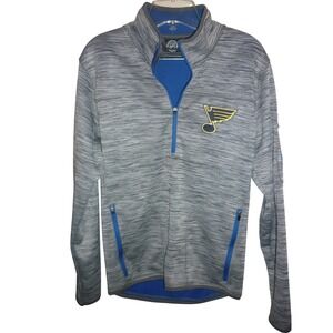 St Louis Blues NHL Quarter Zip Pullover Jacket G-III Carl Banks sz Small Hockey